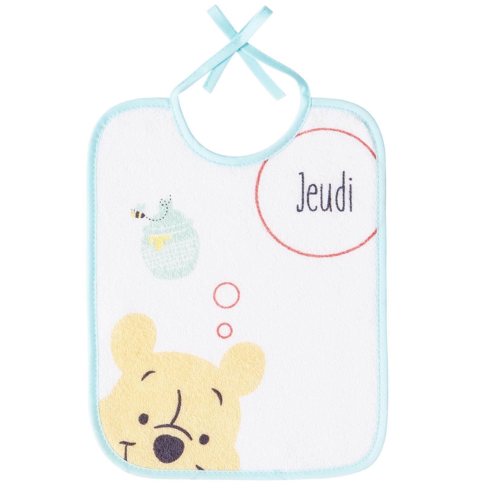 Lot de 7 bavoirs semainiers Disney Winnie Hello Funshine - Naissance - BB Malin