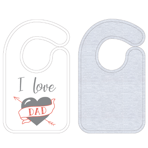 Lot de 2 bavoirs I Love Dad Naissance - Babycalin