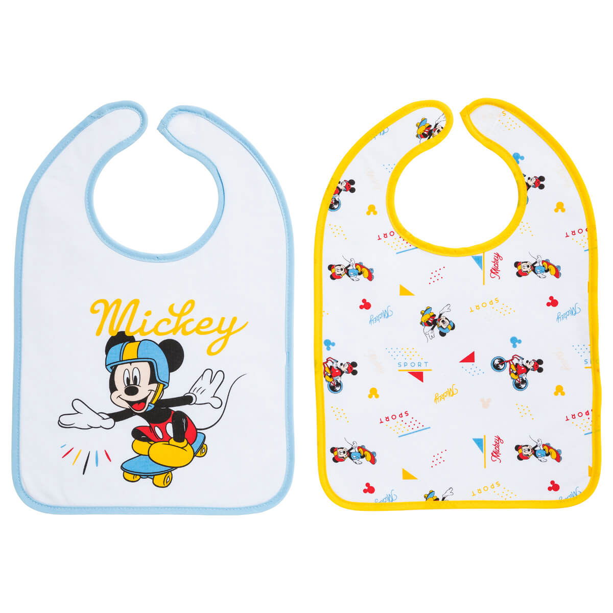 Lot de 2 bavoirs Mickey Sport - 6 mois - Disney Baby