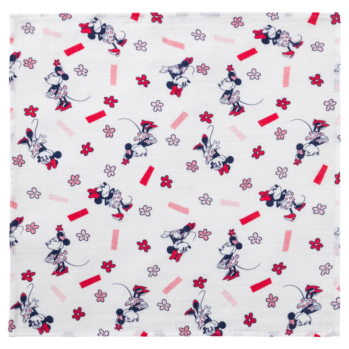 Lot de 3 langes Minnie Confettis - 60x60 cm - 