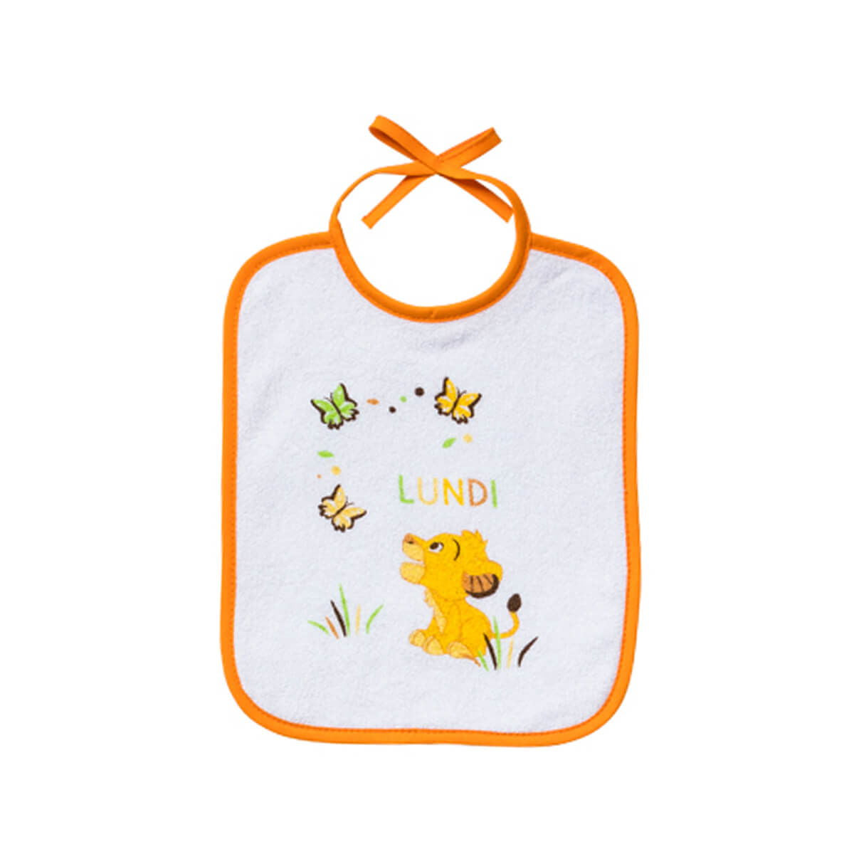 Lot de 7 bavoirs journaliers naissance Roi Lion Jungle - 