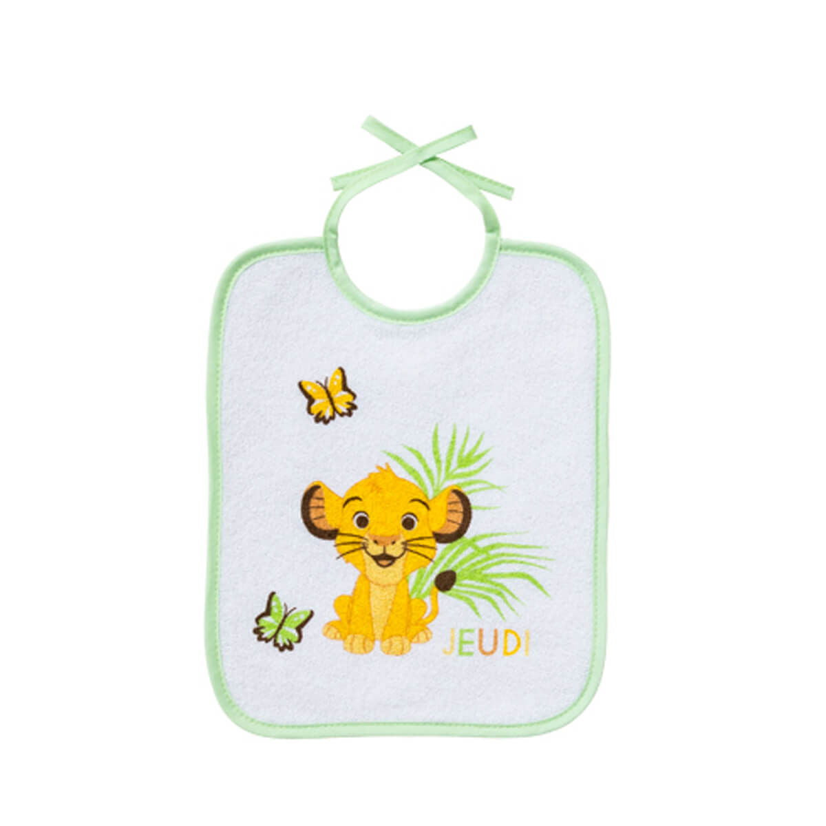 Lot de 7 bavoirs journaliers naissance Roi Lion Jungle - 