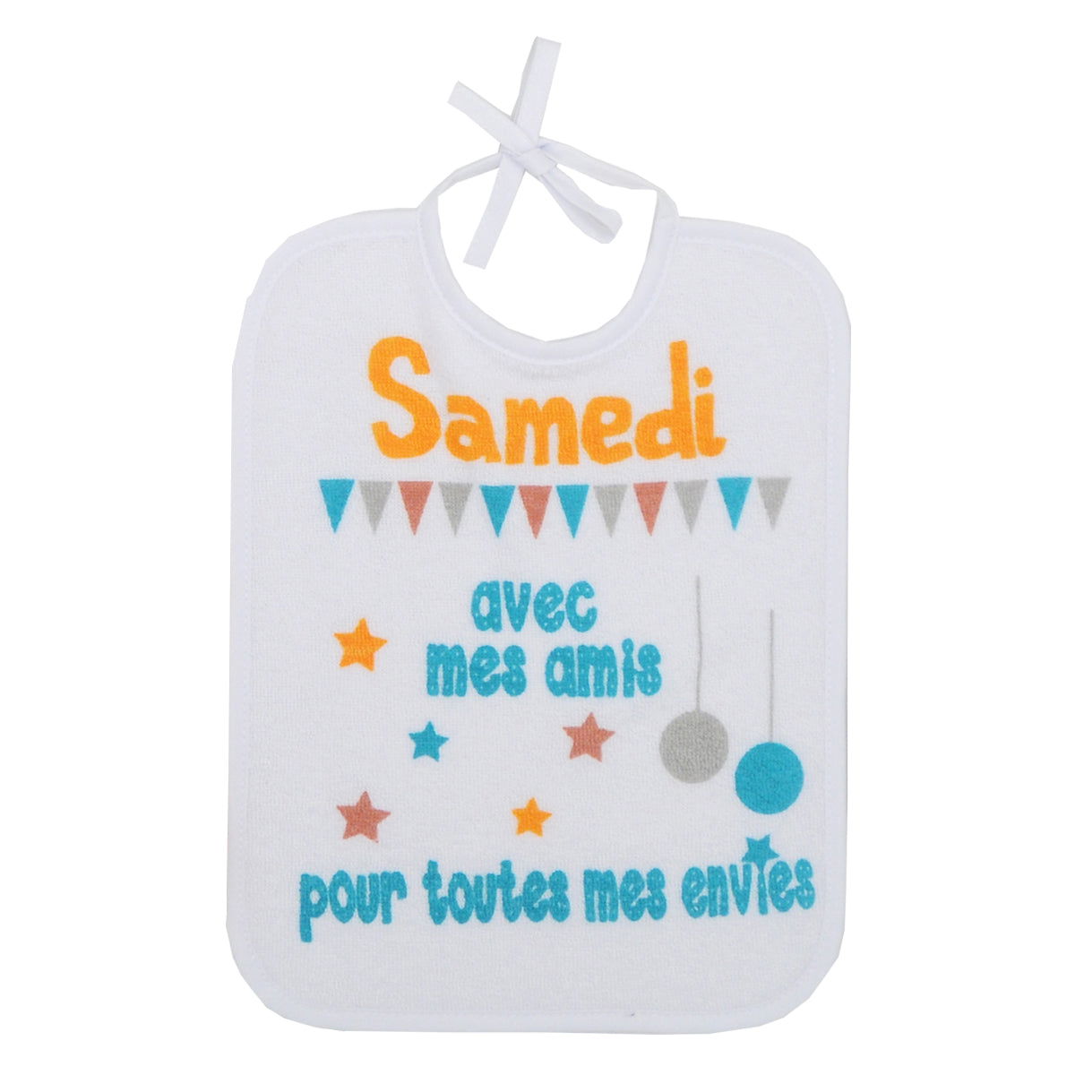 Lot de 7 bavoirs naissance semainiers - 