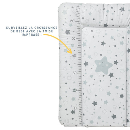 Matelas à langer Confort 50x70 cm - Etoiles grises - 