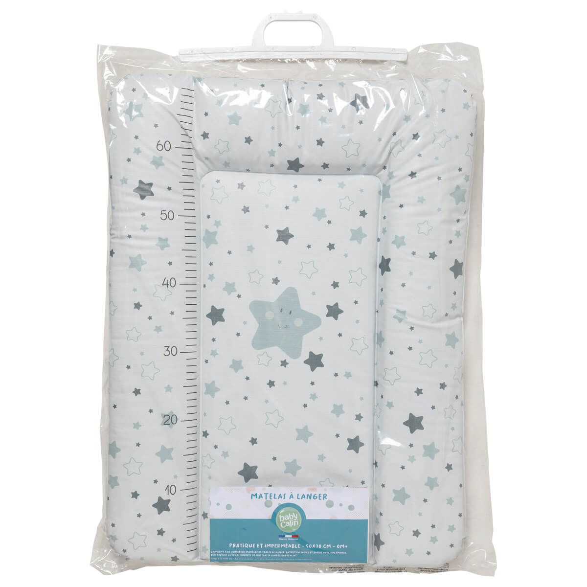 Matelas à langer Confort 50x70 cm - Etoiles grises - 