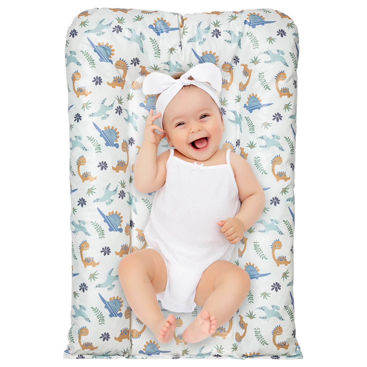 Matelas à langer Flocons Hypoallergénique 50x70 cm - Funny Dino - 