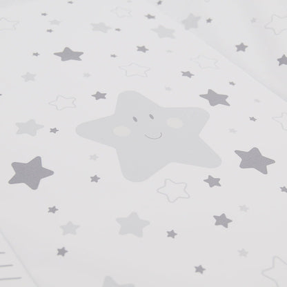 Matelas à langer Luxe 50x70 cm Etoiles grises + toise - 