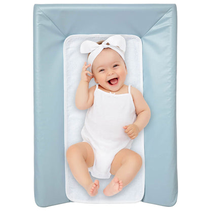 Matelas à langer Luxe + Serviette 50x70 cm - Bleu gris - 