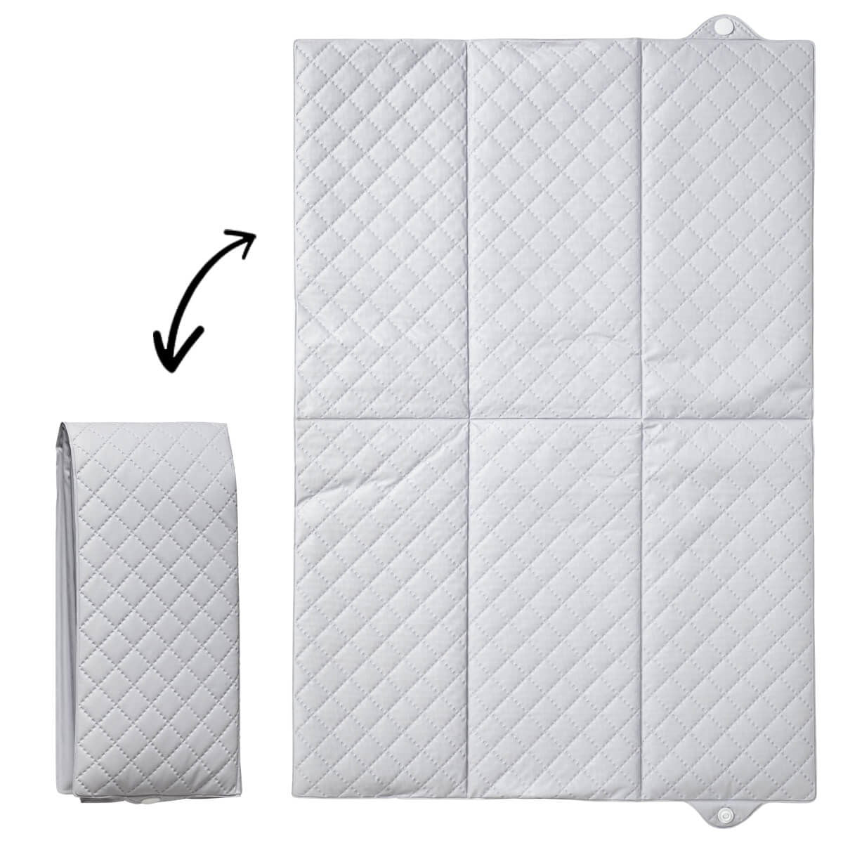 Matelas à langer nomade pliant 40x58 cm - Premium gris - Little Band