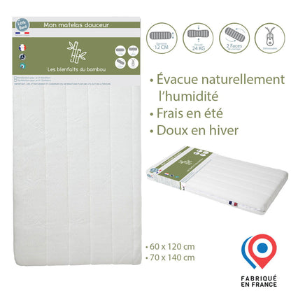 Matelas lit Douceur 60x120 cm - 24kg/m3 - BB Malin