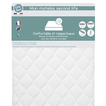 Matelas lit Second Life 70x140 cm - 24kg/m3 - BB Malin