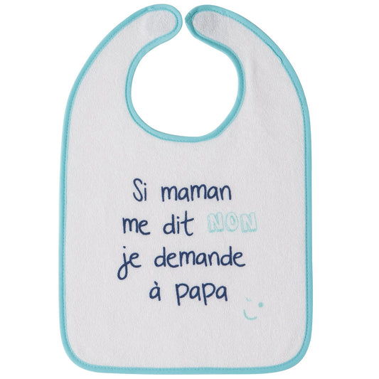 Bavoir aimanté Maman/Papa - 6 mois - Babycalin