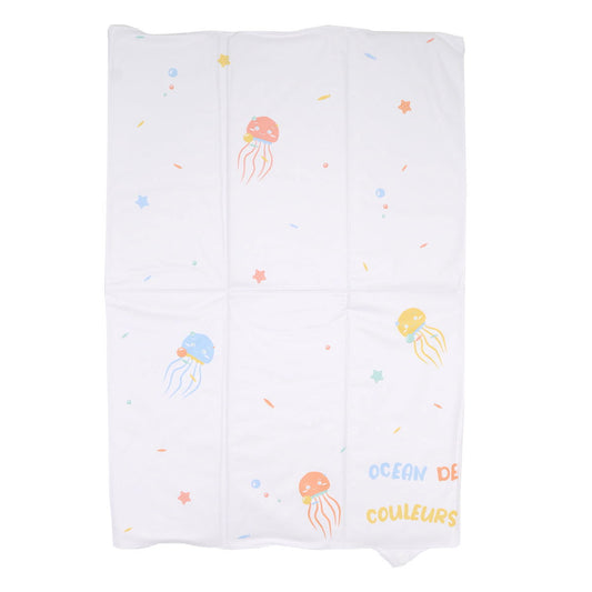 Tapis à langer pliant plastifié Océan de Couleurs - 40x60 cm - Babycalin