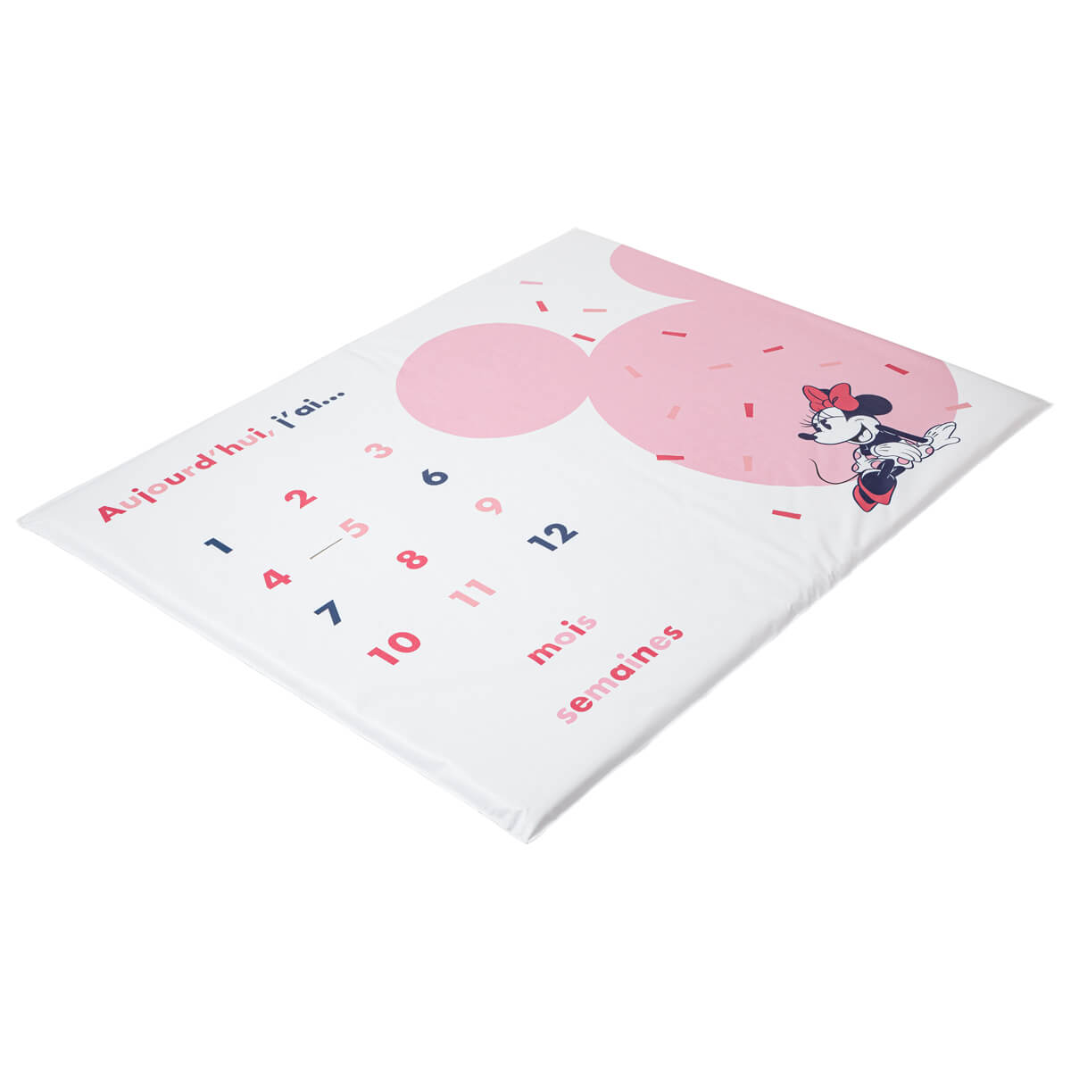 Tapis de jeu en PVC 72x92 cm avec étapes bébé - Minnie Confettis - 
