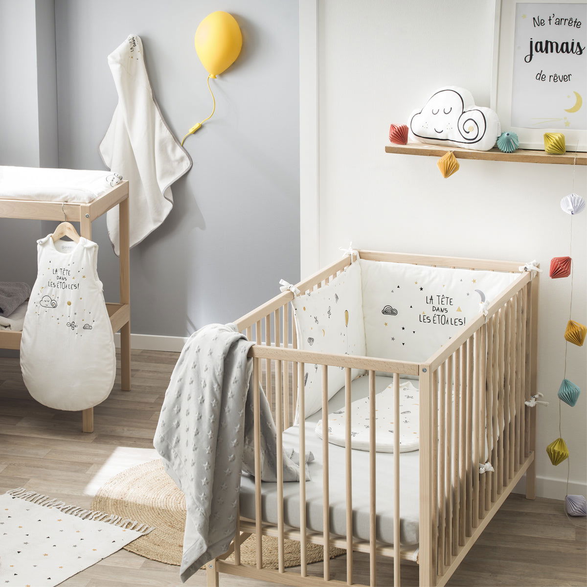 Tour de lit adaptable Etoile Filante - 40x180 cm - BB Malin