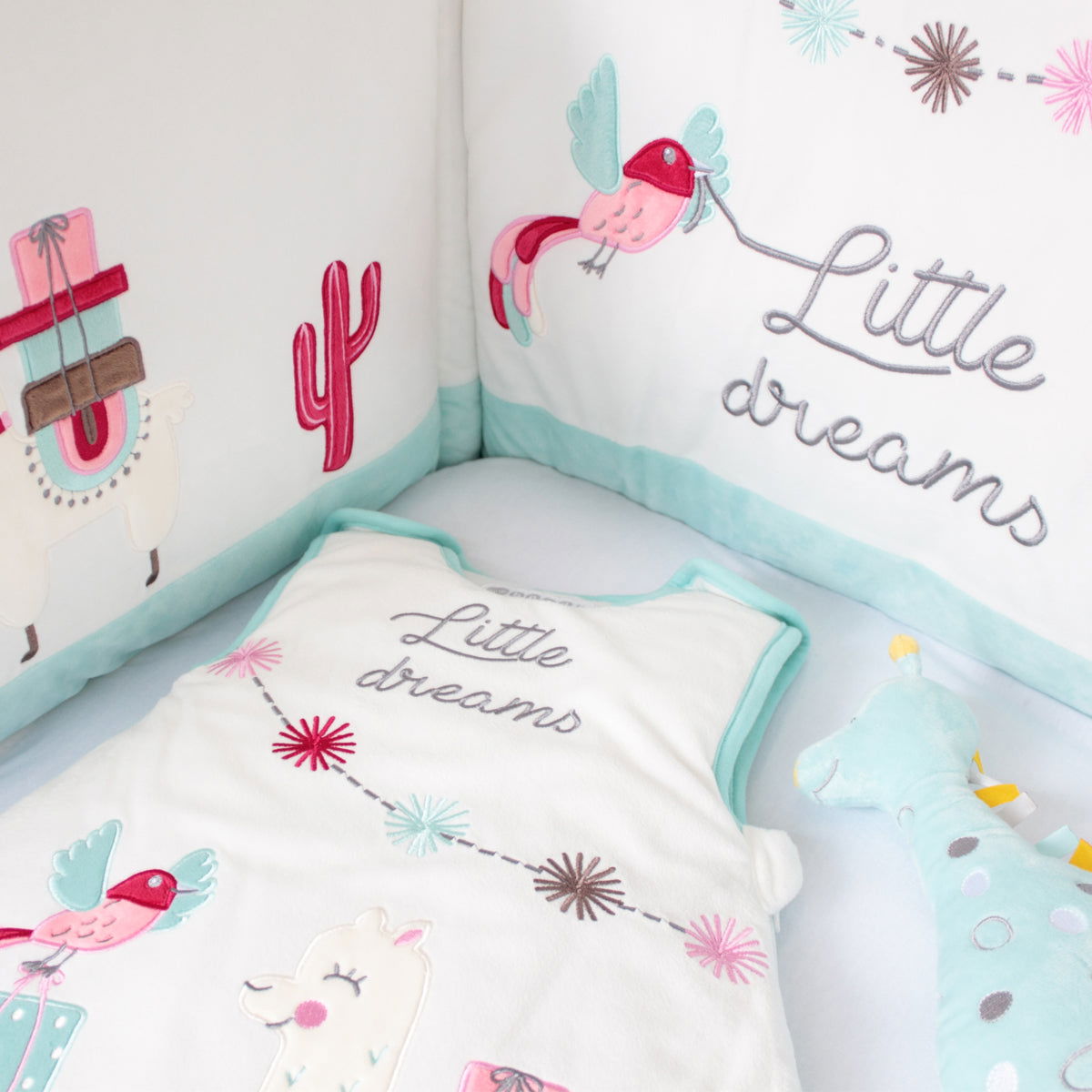 Tour de lit adaptable Little Lama 40x180 cm - BB Malin