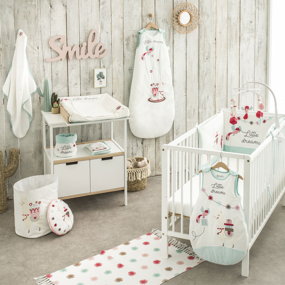 Tour de lit adaptable Little Lama 40x180 cm - BB Malin