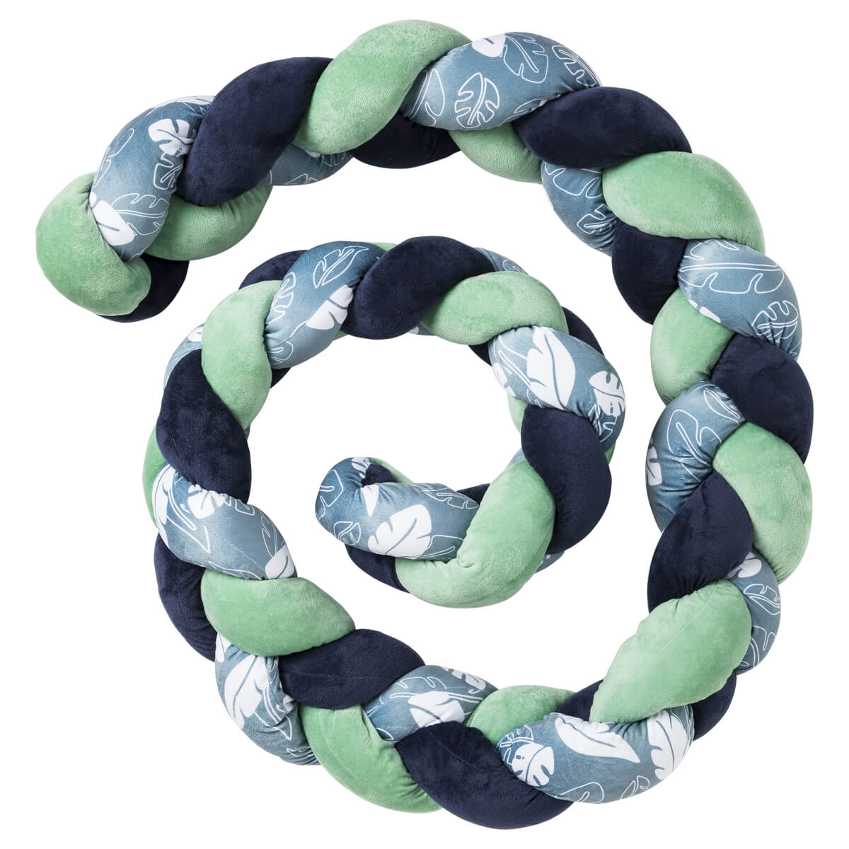 Tresse de decoration - 250 cm - Feuilles bleu/vert - BB Malin