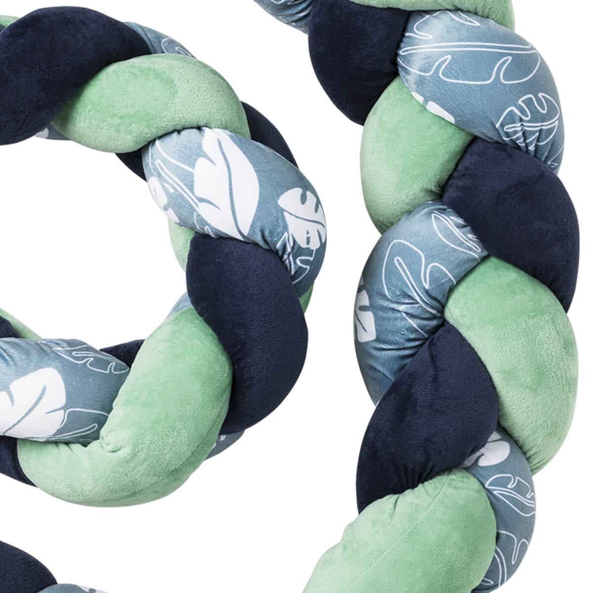 Tresse de decoration - 250 cm - Feuilles bleu/vert - BB Malin