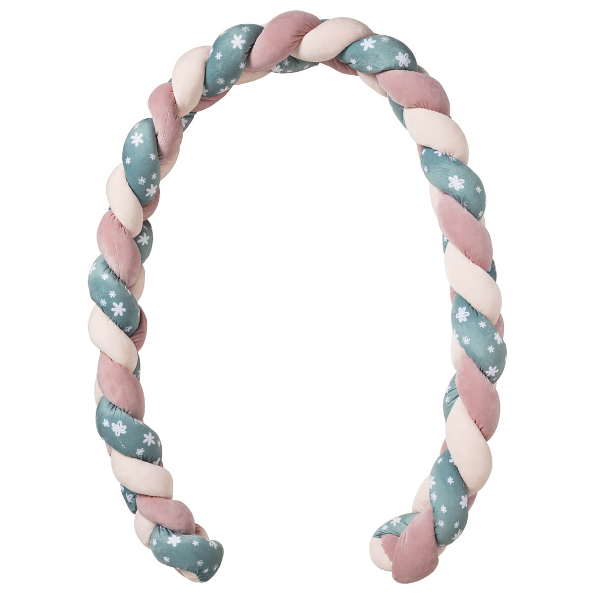 Tresse de decoration - 250 cm - Fleurs rose/vert - BB Malin