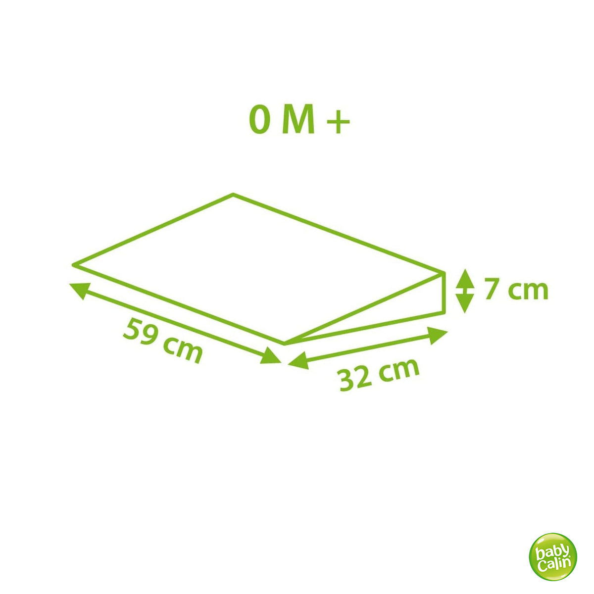 Plan incliné déhoussable 16kg/m3 pour lit 60x120cm - 