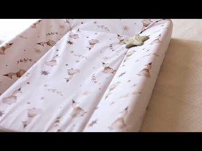 Matelas à langer Flocons 50x70 cm - Matelas à langer pour bébé en PVC - Noisette