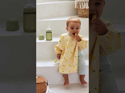 Bavoir bébé 37x42 cm imperméable - Bavoir tablier 12 mois - Fruity Citron