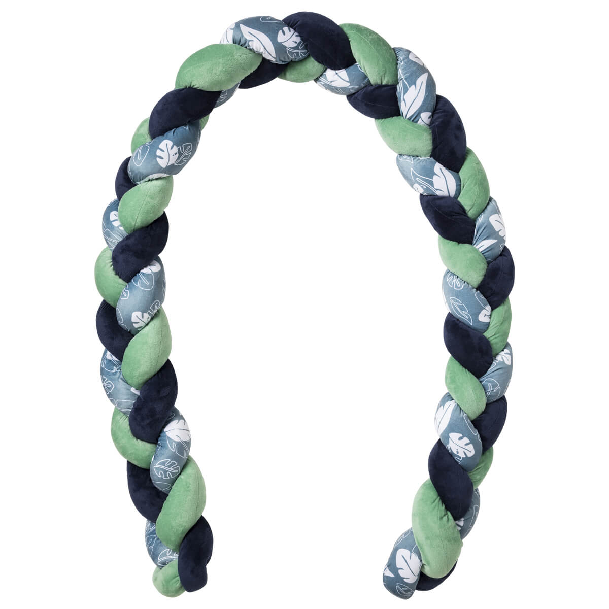 Tresse de decoration - 250 cm - Feuilles bleu/vert - 