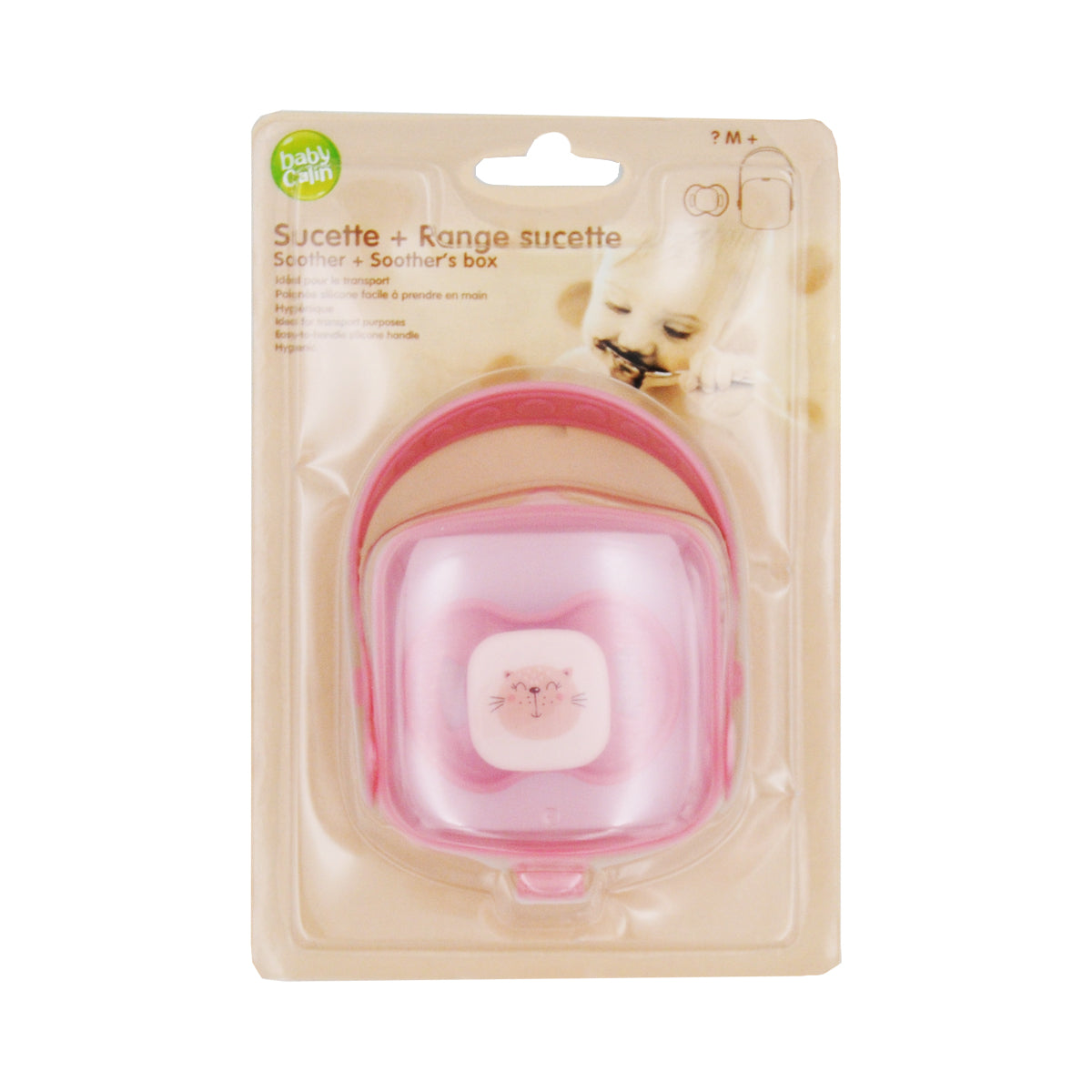 Sucette + range-sucette Chat rose Babycalin - BB Malin