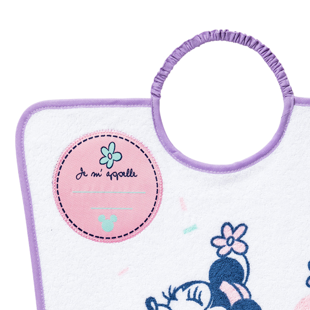 Bavoir maternelle prénom Minnie Confettis - 24 mois Disney Baby - BB Malin