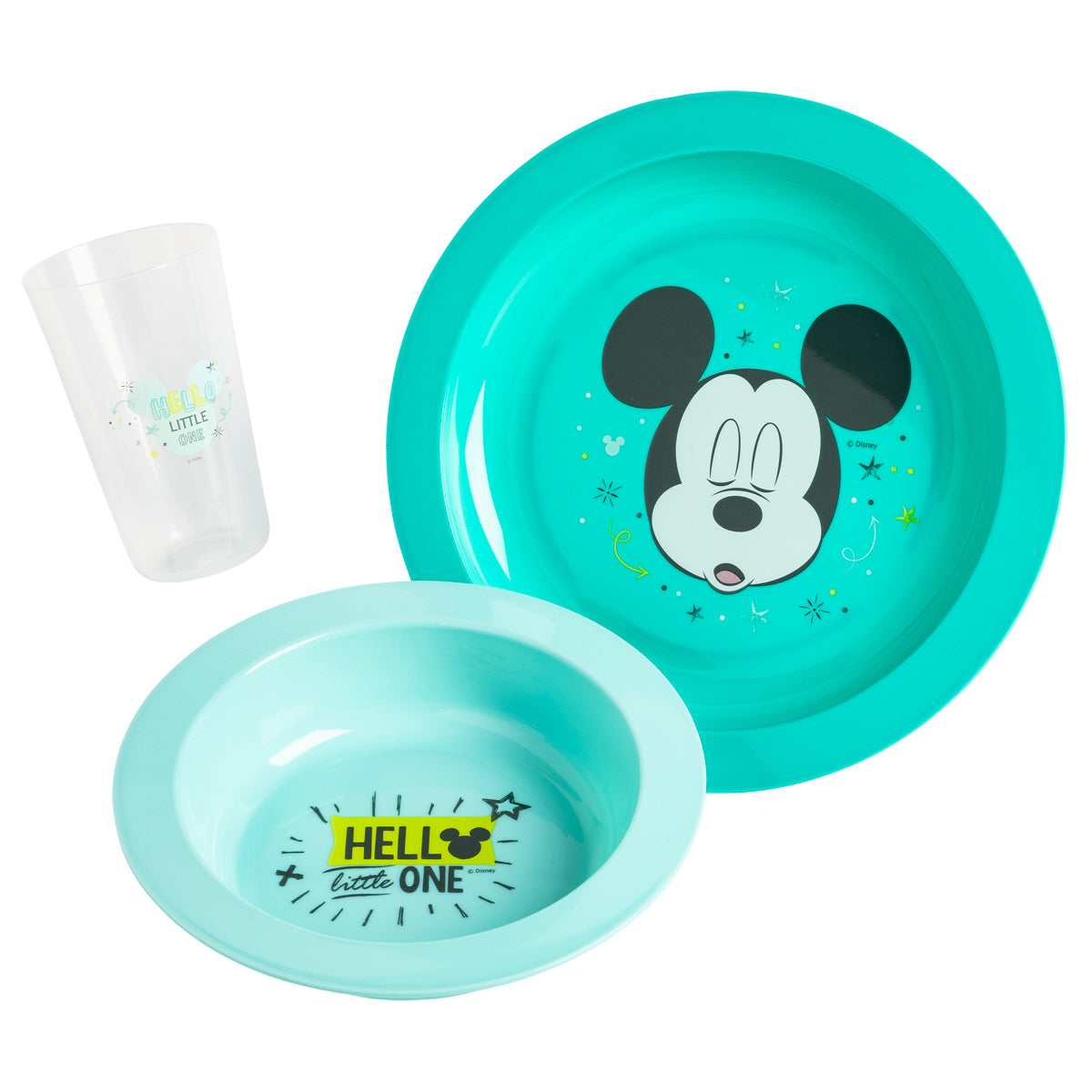 Coffret repas bébé en plastique Mickey Little One - 3 pièces Disney Baby - BB Malin