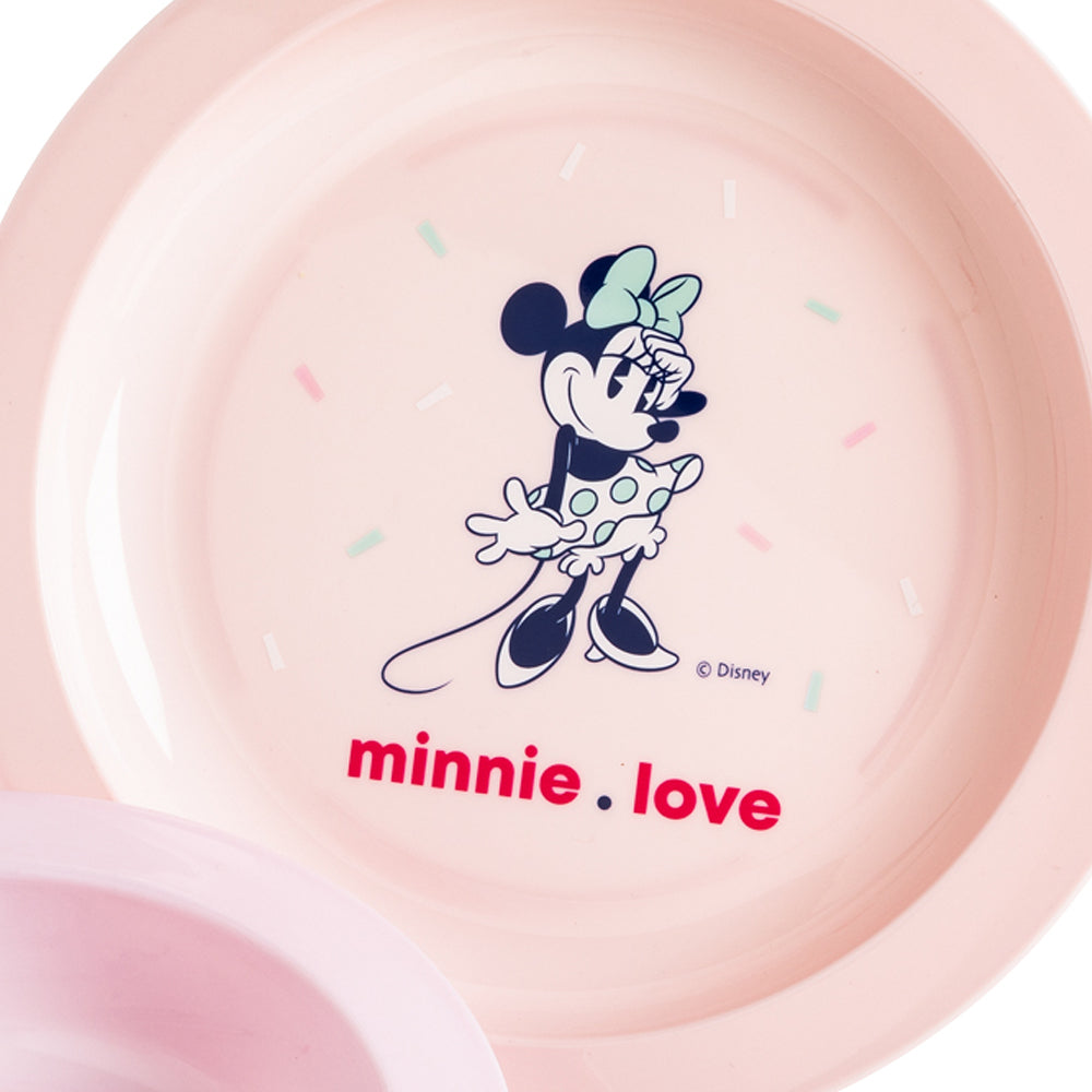 Coffret repas bébé en plastique Minnie Confettis - 3 pièces Disney Baby - BB Malin