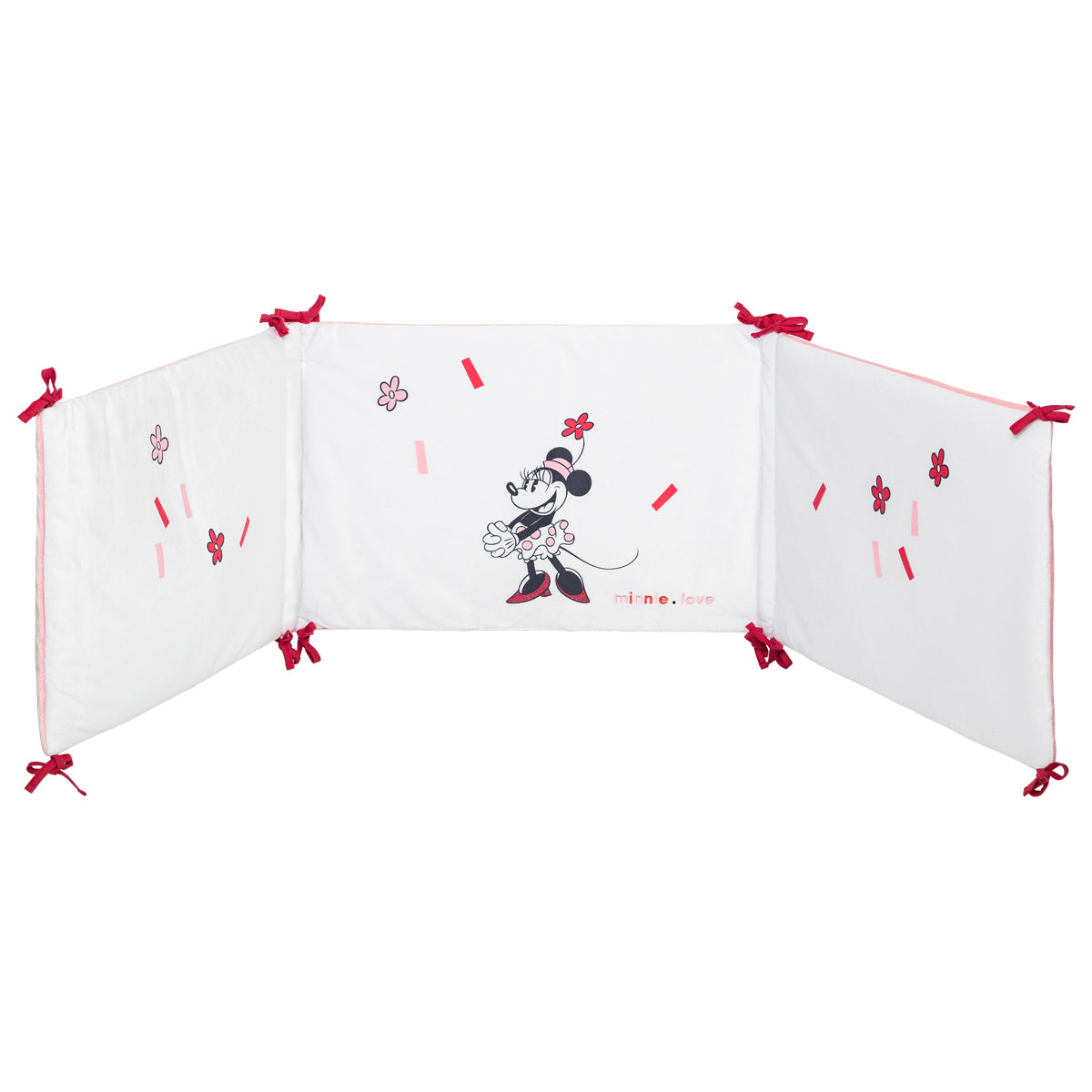 Tour de lit adaptable en velours Minnie Confettis - 40x180 cm Disney Baby - BB Malin