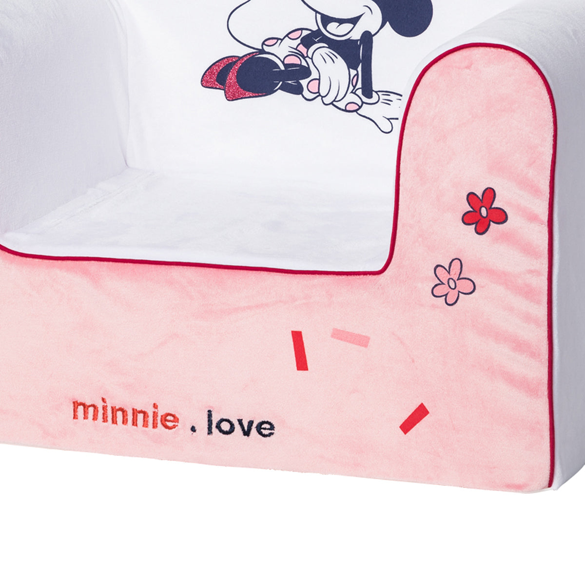 Fauteuil enfant droit en velours Minnie Confettis - 12 mois Disney Baby - BB Malin