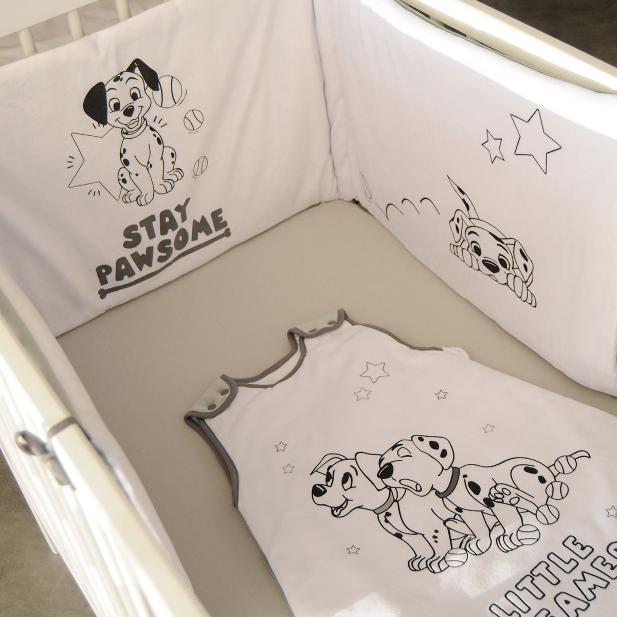 Tour de lit adaptable en velours 101 Dalmatiens - 40x180 cm Disney Baby - BB Malin